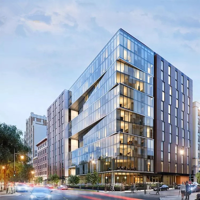 Cladding Glass Facade Hidden Frame Kaca Tirai Dinding Komersial