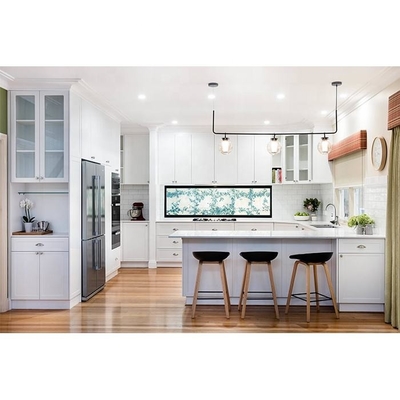Furnitur Desain Modern Ready Made Rta Kitchen Cabinet Grey Shaker