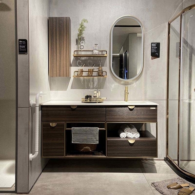 Wastafel Ganda Lemari Kamar Mandi Kayu Solid Perabotan Eropa Modern