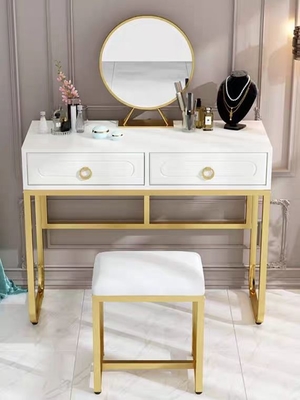 Set Kamar Tidur Furnitur Cermin Klasik Modern, Meja Rias Rias Melamin