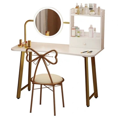 Set Kamar Tidur Furnitur Cermin Klasik Modern, Meja Rias Rias Melamin