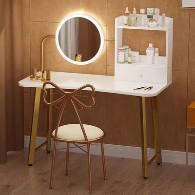 Set Kamar Tidur Furnitur Cermin Klasik Modern, Meja Rias Rias Melamin