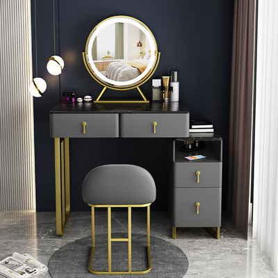 Perabot Kamar Tidur Makeup Vanity Set Dengan Meja Kosmetik Penyimpanan Cermin