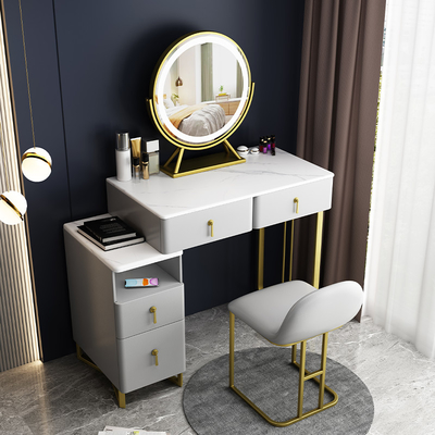 Perabot Kamar Tidur Makeup Vanity Set Dengan Meja Kosmetik Penyimpanan Cermin
