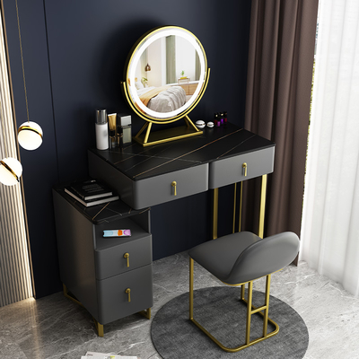 Perabot Kamar Tidur Makeup Vanity Set Dengan Meja Kosmetik Penyimpanan Cermin