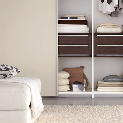 Lemari Dinding Kamar Tidur Tahan Air Mengkilap Kustom Tinggi Akrilik / UV / Lacquer