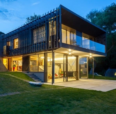 Sistem Balustrade Kaca Tanpa Bingkai Pemasangan Lantai Stainless Steel 304/316