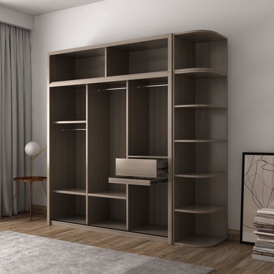 Lemari Pakaian Sliding Door Portable Lemari Pakaian Mewah Modern