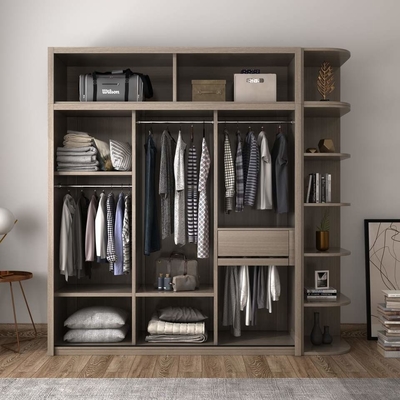 Lemari Pakaian Sliding Door Portable Lemari Pakaian Mewah Modern