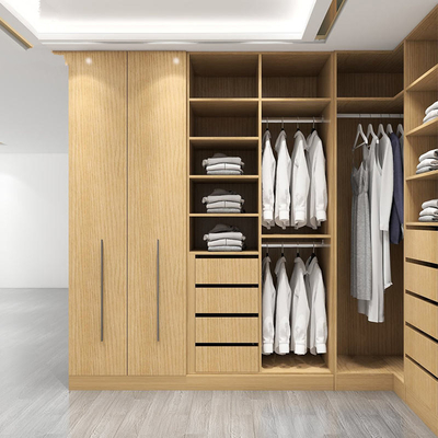 Kamar Tidur Mebel Kayu Modern Set Walk In Closet, Lemari Pakaian Gloss Tinggi Kustom