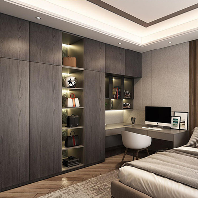 Desain Disesuaikan Kabinet Lemari Kayu, Lemari Pakaian Melamin MDF