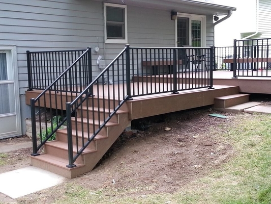 Stainless Cable Metal Stairs Balustrade Balcony Railing Pagar Aluminium