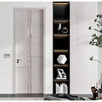 Kamar Internal Pintu Kamar Mandi Tahan Air Desain Panel Kayu Modern