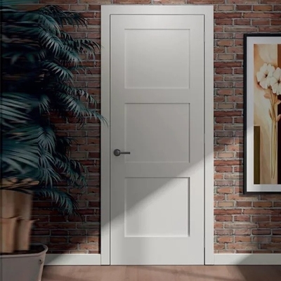 Simple Apartment Shaker Interior Pintu Kayu Keras Desain Panel Kayu