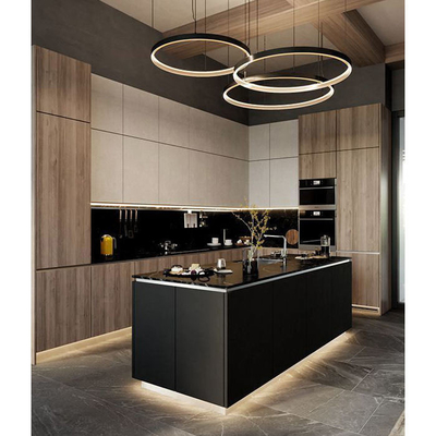 Furnitur Rumah Kustom Terbaru Quartz Jati Modern Kitchen Cabinet Lacquer Finish