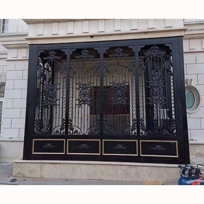 OEM ODM Gerbang Utama Besi Tempa Desain Baru Pintu Keamanan Dan Pagar