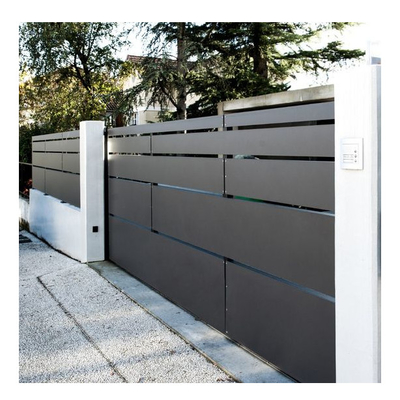 Pintu Masuk Keamanan Sliding Driveway Gates, Desain Gerbang Utama Besi Tempa