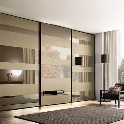 Rumah Kamar Tidur Sliding Mirror Door Lemari Pakaian Custom Double Locker Closet Furniture