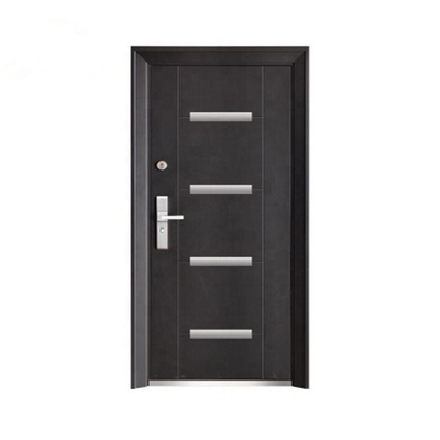 Pintu Masuk Baja Keamanan, Pintu Masuk Eksterior Dengan Strip Aluminium