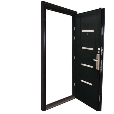 Pintu Masuk Baja Keamanan, Pintu Masuk Eksterior Dengan Strip Aluminium