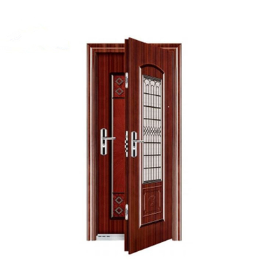 Pintu Masuk Baja Keamanan, Pintu Masuk Eksterior Dengan Strip Aluminium