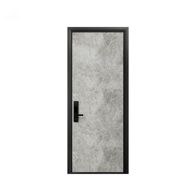 Pintu Baja Keamanan Karkas MDF, Pintu Depan Eksterior Kayu Lapis Baja