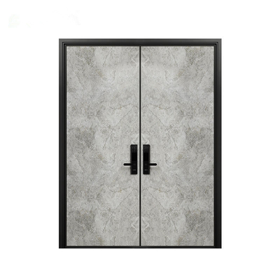 Pintu Baja Keamanan Karkas MDF, Pintu Depan Eksterior Kayu Lapis Baja