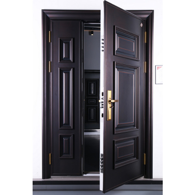 Pintu Keamanan Eksterior Pintu Keamanan Baja Utama Perumahan Tahan Banting