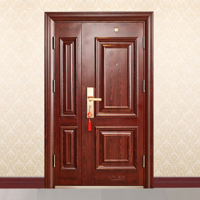 Pintu Keamanan Eksterior Pintu Keamanan Baja Utama Perumahan Tahan Banting