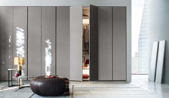 Mebel Kayu Lemari Pakaian Melamin MDF Kustom Modern Untuk Kamar Tidur