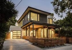 Desain Modern Rangka Baja Ringan Rumah Prefabrikasi Vila Prefab Mewah Dua Lantai
