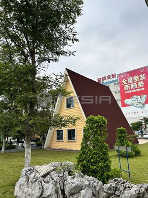 Mudah Dipasang Bangunan Baja Ringan Rumah Prefabrikasi Vila Prefab Modern