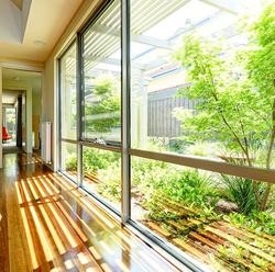 Jendela Panorama Gaya Amerika Dan Pintu Kaca Tempered Aluminium Jendela Gambar Tetap