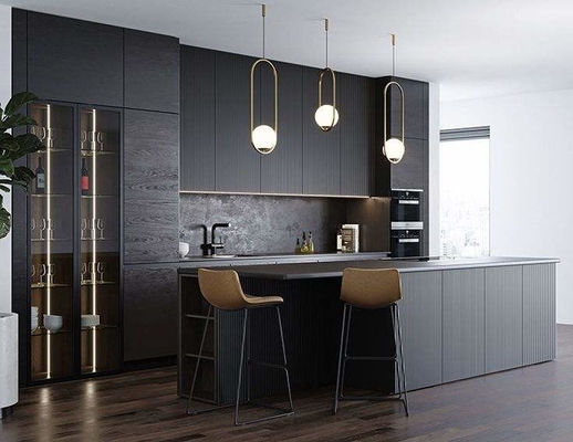 Memproduksi Lemari Dapur Modular Lacquer Gaya Eropa Modern