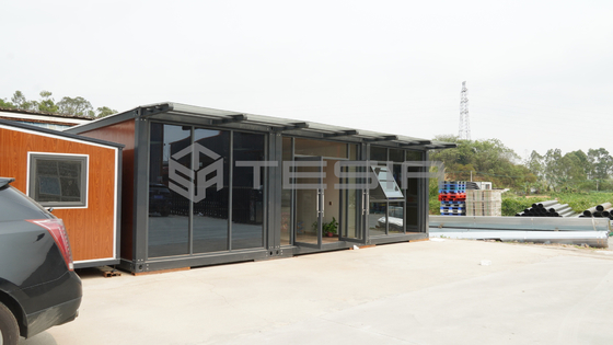 Mewah Siap Pakai 20FT Struktur Baja Ringan Rumah Kontainer Prefab yang Dapat Diperluas