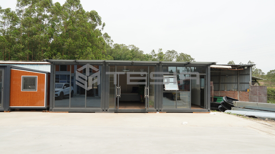 Mewah Siap Pakai 20FT Struktur Baja Ringan Rumah Kontainer Prefab yang Dapat Diperluas