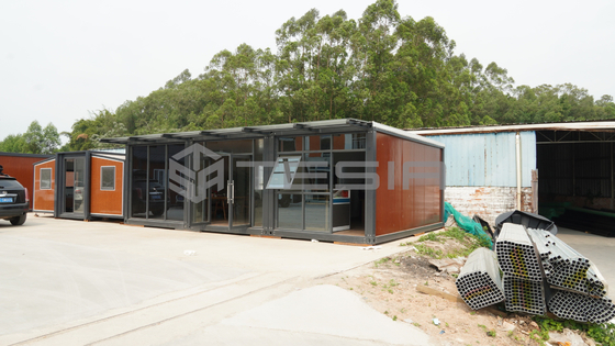 Mewah Siap Pakai 20FT Struktur Baja Ringan Rumah Kontainer Prefab yang Dapat Diperluas