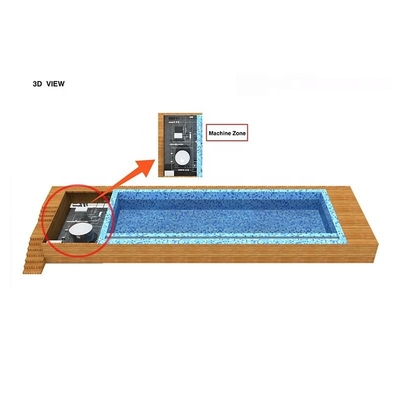 Fiberglass Prefab Warna Disesuaikan 20FT 40FT Pengiriman Kontainer Kolam Renang Dengan Jendela UPVC