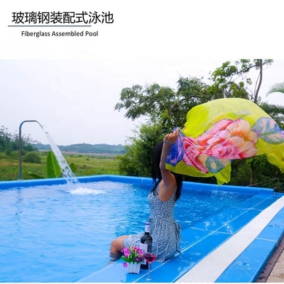 Fiberglass Prefab Warna Disesuaikan 20FT 40FT Pengiriman Kontainer Kolam Renang Dengan Jendela UPVC