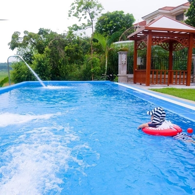 Fiberglass Prefab Warna Disesuaikan 20FT 40FT Pengiriman Kontainer Kolam Renang Dengan Jendela UPVC