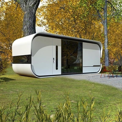 Struktur Baja Kaca Tempered Toko Bergerak Toko Rumah Pabrikan Modular Cafe Container Pod House