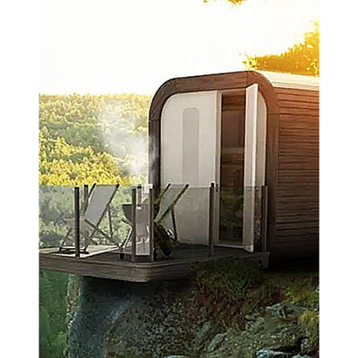Perlindungan Matahari Kaca Warna Disesuaikan Struktur Baja Stabil Prefab Mobile Apple Cabin Dan Pod Container House