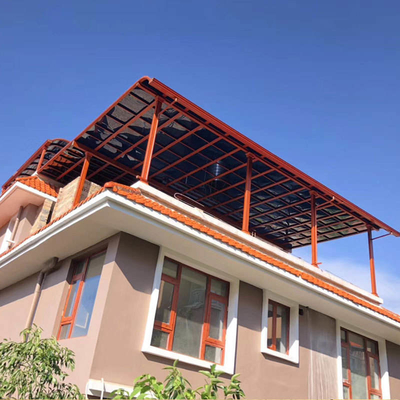 Aluminium Polycarbonate M Bentuk Warna Hitam atau Tempat Penampungan Carport Warna Disesuaikan untuk Garasi Rumah