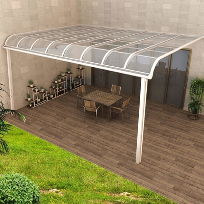 Aluminium Polycarbonate M Bentuk Warna Hitam atau Tempat Penampungan Carport Warna Disesuaikan untuk Garasi Rumah