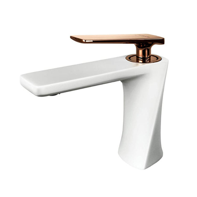 Faucet Mixer Sanitary Ware Warna Emas Single Handle Water Basin Wastafel Keran untuk Kamar Mandi