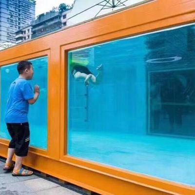 Ruang Struktur Baja Luar 20FT 40FT Kolam Renang Kontainer Prefabrikasi