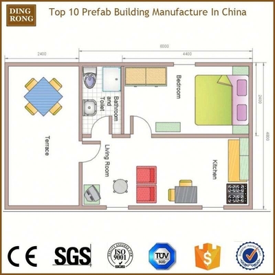 Rumah Prefabrikasi Modular Portable Tiny Flat Pack Container Rumah untuk dijual