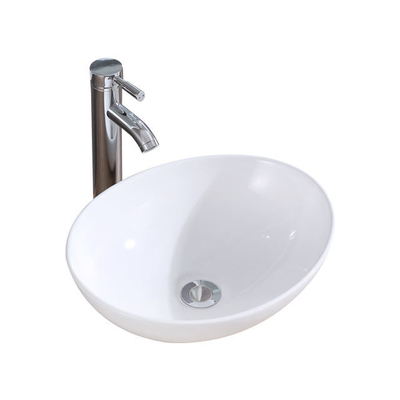 White Vessel Sink Table Top Bathroom Keramik Barang Saniter Seni Baskom Cuci