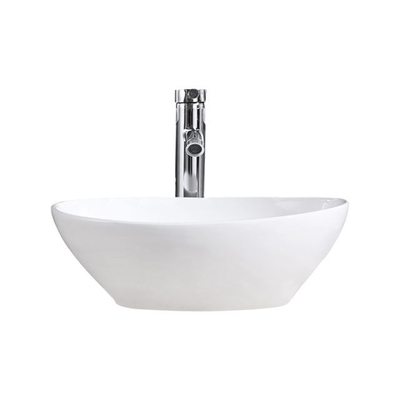 White Vessel Sink Table Top Bathroom Keramik Barang Saniter Seni Baskom Cuci