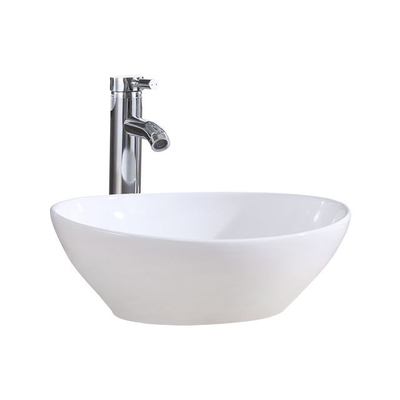 White Vessel Sink Table Top Bathroom Keramik Barang Saniter Seni Baskom Cuci